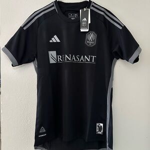 Adidas Nashville SC 23/24 Away Jersey Johnny Cash Black IC9619 Mens Size Medium
